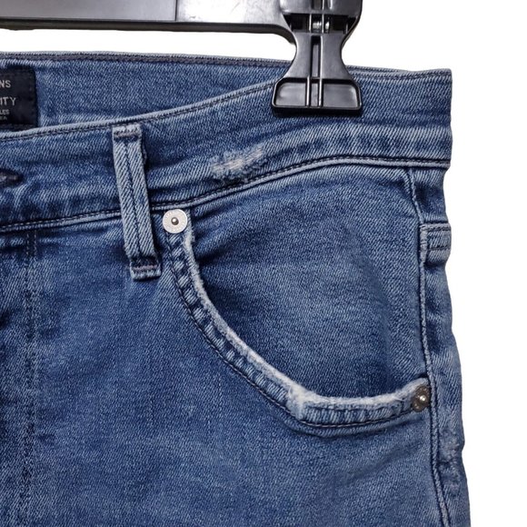 Citizens of Humanity Chrissy High Rise Skinny Jeans Women's Sz 30 Distressed - Picture 4 of 12